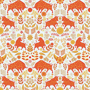  Year of the Ox - orange and yellow