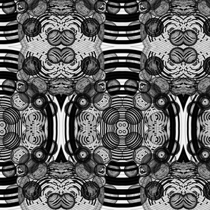 45A2_Black & White_Circles_5x7_Mirror