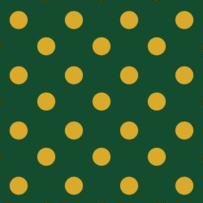 Green and Gold Polka Dot