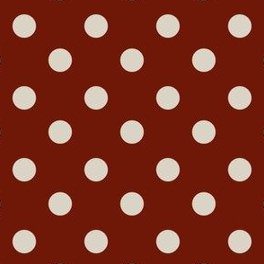 Red and Cream Polka Dot