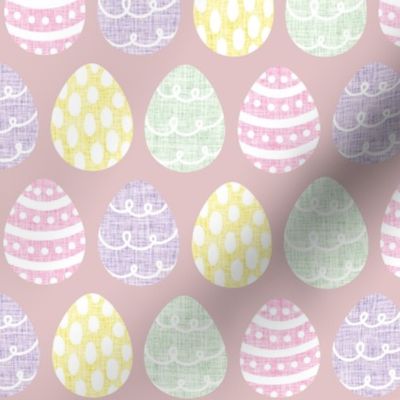 crepe easter eggs + petal pink, tulip, liberty, canary