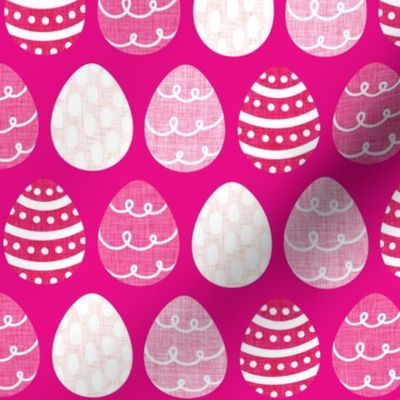 magenta easter eggs + fuschia, neon pink, light pink, lipstick