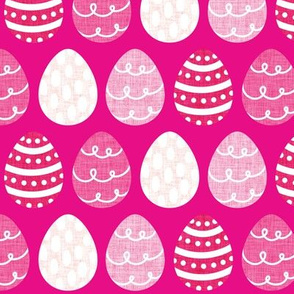 magenta easter eggs + fuschia, neon pink, light pink, lipstick