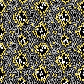Snakeskin Pattern (Yellow and Gray) – Extra Small Scale