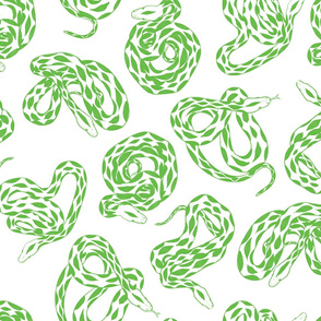 Green and White Snakes