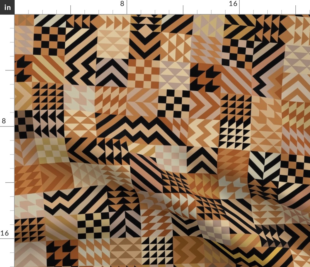 Tribal Faux Quilt - Large  Scale