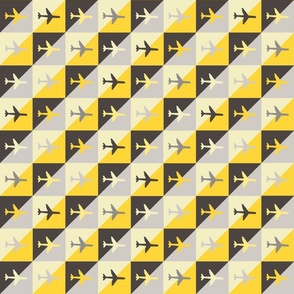 Gray & Yellow Airplanes - Blocks 1