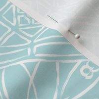 Hawaiian Quilt Aqua & White