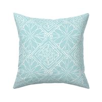 Hawaiian Quilt Aqua & White