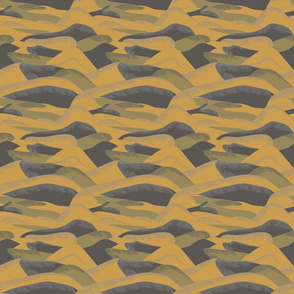 Dunes- Gold Goldenrod Gray Platinum Charcoal- Small Scale