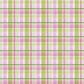 antique rose plaid cream