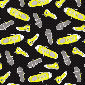 Yellow and Grey Sneaker Pattern