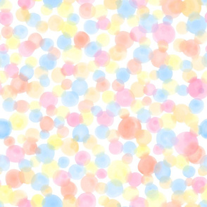 Pastel Watercolor Rainbow Dots