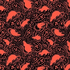 Paisley Rat Mosaic 5-inch red black