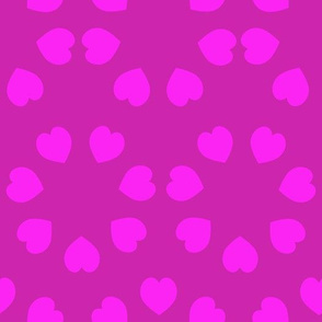Valentines Fuchsia Hearts