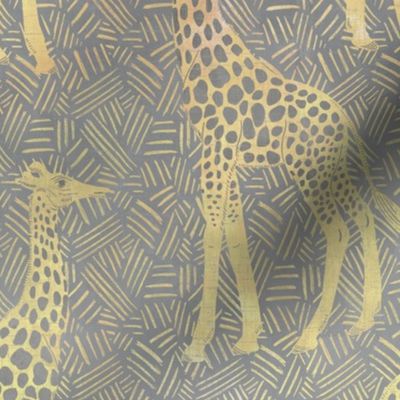 Large scale- Gentle Giraffes - Grey