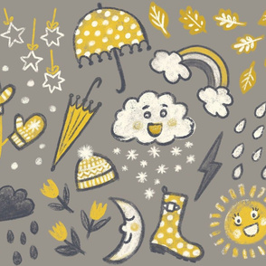 Yellow and Gray-Weather-Creative Sofa-Spoonflower-Fabric-21x18"150dpi