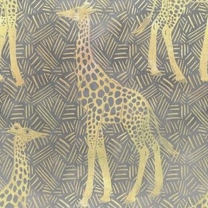 Medium Scale - Gentle Giraffes - Grey