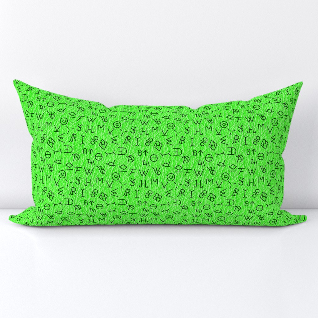 Brands on Neon Green Leather (small)