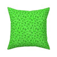 Brands on Neon Green Leather (small)