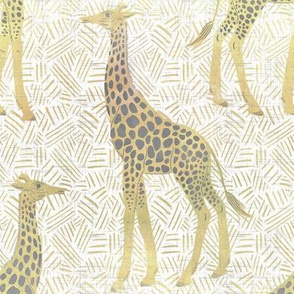 Medium Scale - Gentle Giraffes - white
