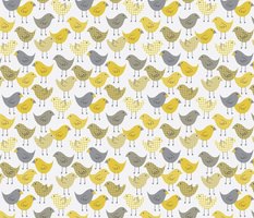 Yellow and Gray Patterned Birds 