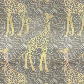 small scale - gentle giraffes - grey