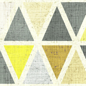 triangles in gray and yellow (jumbo)