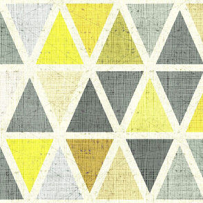 triangles in gray and yellow