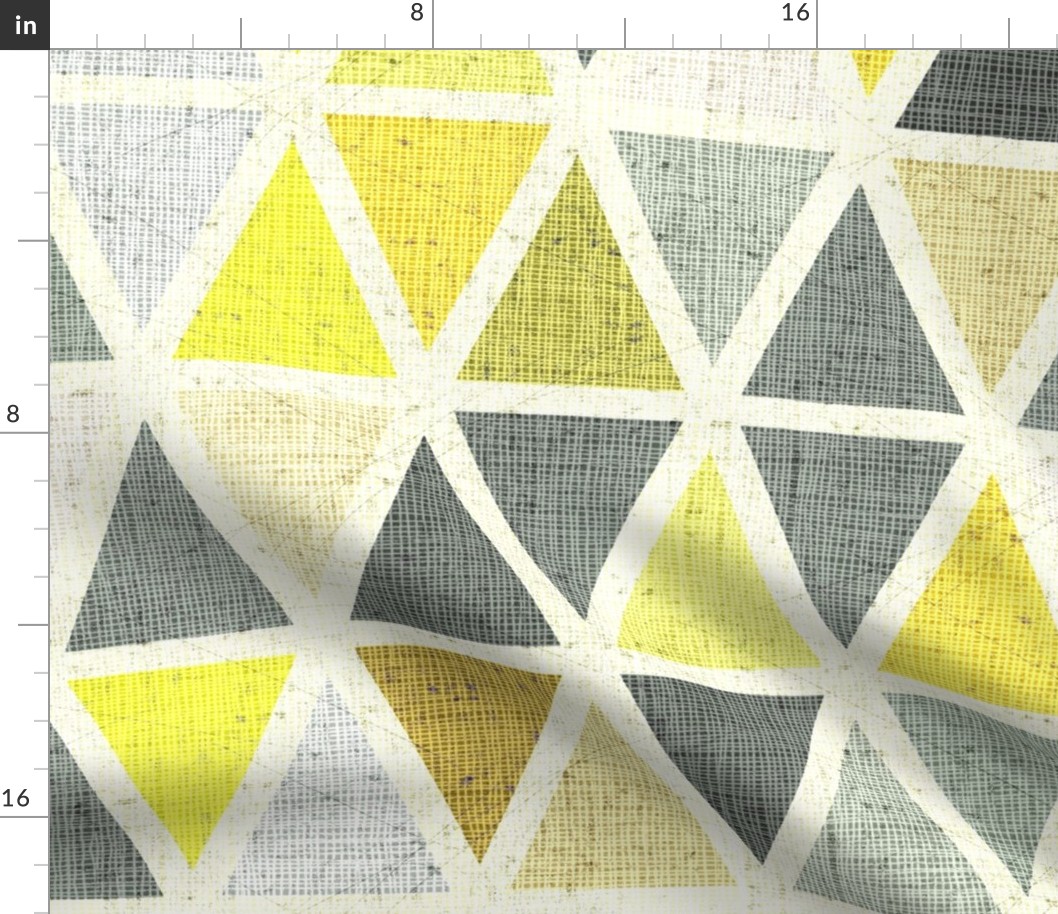 triangles in gray and yellow