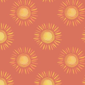 Sunshine (terra cotta background)