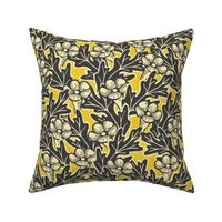 Trumpet Flower Grid - Large - Yellow, Gray