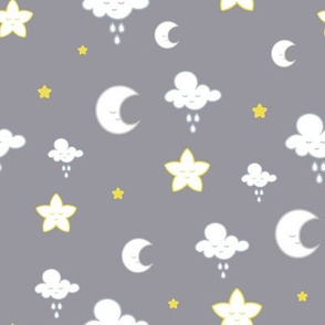 Grey sky repeat pattern