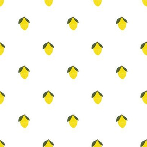 Tiny Lemon Print // White