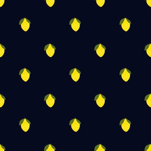 Tiny Lemon Print // Navy