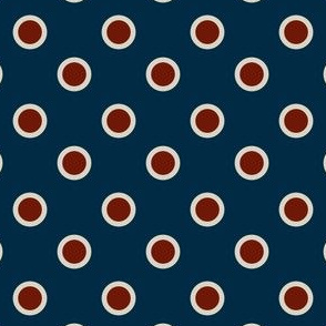 Red White and Navy dot