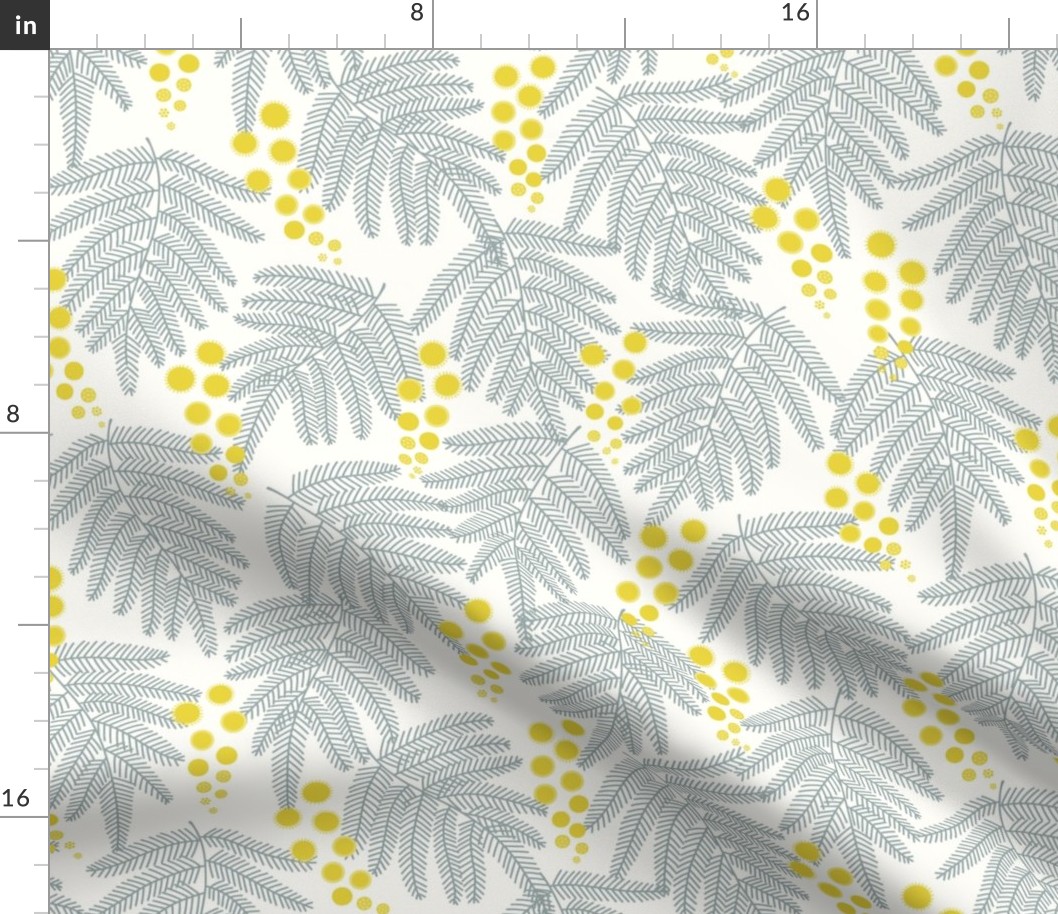 mimosa yellow and gray M by Pippa Shaw