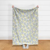 mimosa yellow and gray Large scale by Pippa Shaw