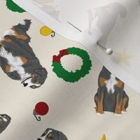 Tiny assorted Sennenhund Mountain dogs - Christmas