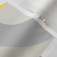 Sunny Abstract Bauhaus - Yellow and Gray - XL