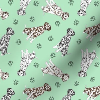 Tiny Dalmatians - green