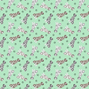 Tiny Dalmatians - green