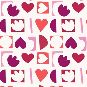 Love, hearts, paperart, cutout, collage, valentine