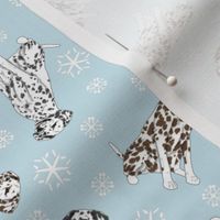 Tiny Dalmatians - winter snowflakes