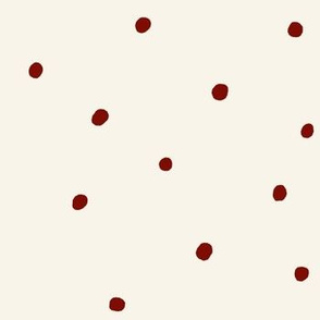 Red Dots on Cream