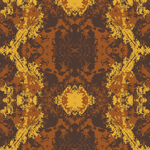 Copper brown goldenrod large vintage distressed Wallpaper
