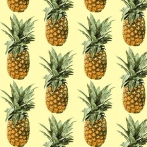 Just Pineapples With Buttery Yellow Background