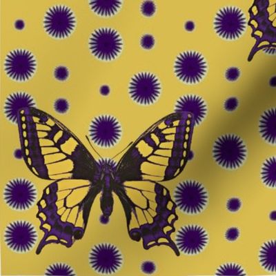butterfly poppy field-gold