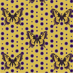 butterfly poppy field-gold