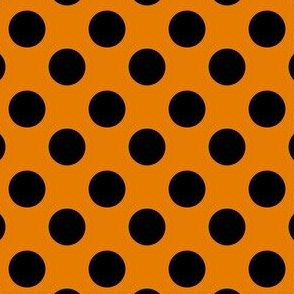 Orange and Black Polka Dot